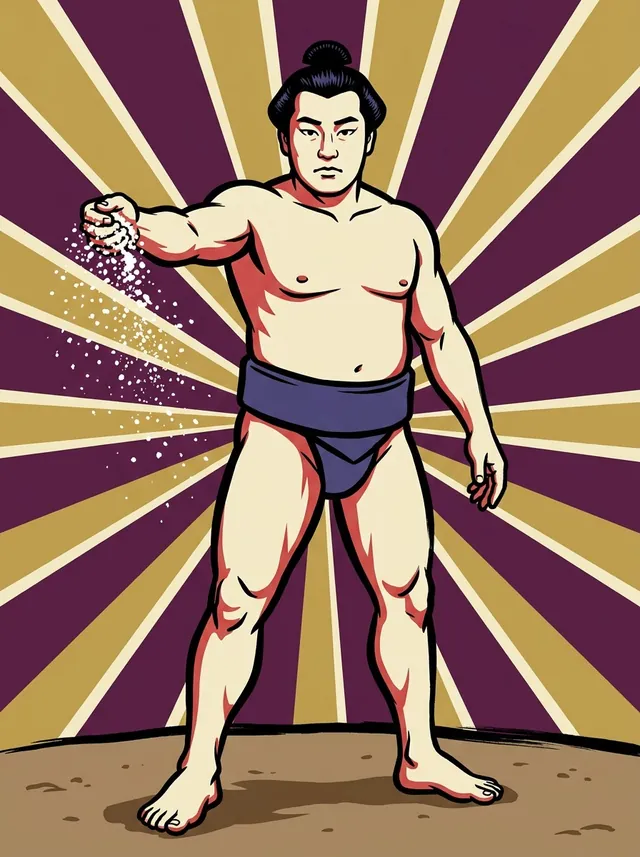 AI-generated illustration of a representative sumo wrestler. Not a photograph or a likeness of Fukunoshima Hiroshi.