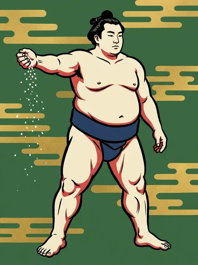 AI-generated illustration of a representative sumo wrestler. Not a photograph or a likeness of Gosetsu.