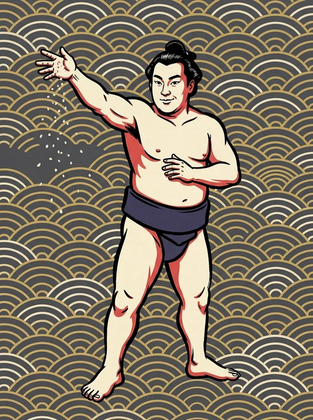 AI-generated illustration of a representative sumo wrestler. Not a photograph or a likeness of Mizuki.