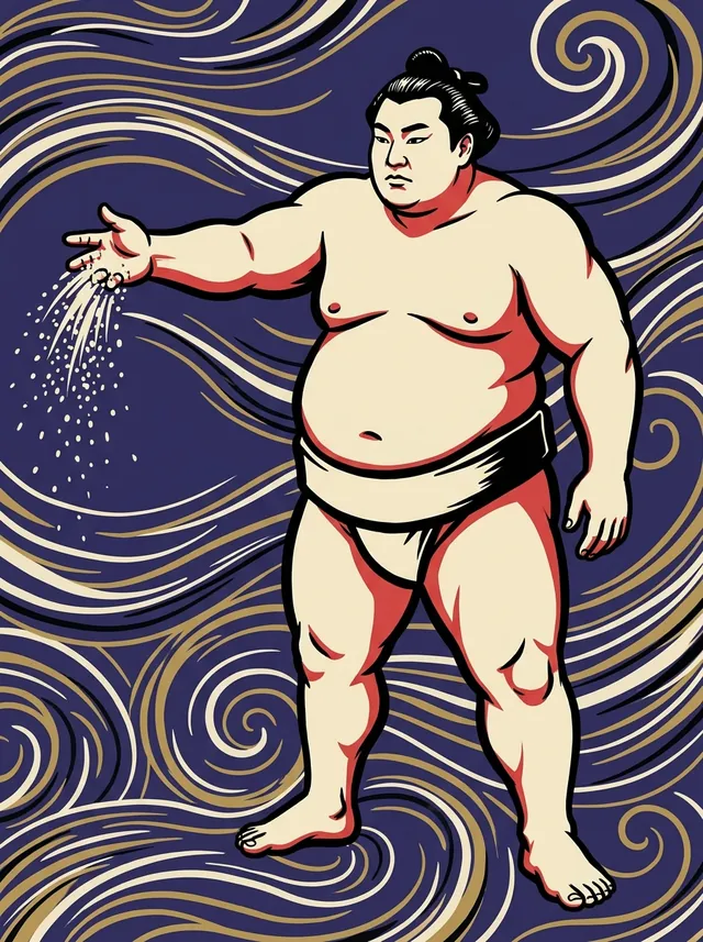 AI-generated illustration of a representative sumo wrestler. Not a photograph or a likeness of Masunoyama Tomoharu.
