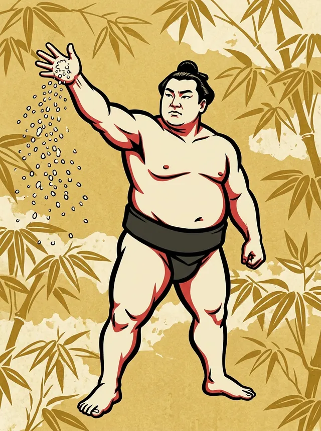 AI-generated illustration of a representative sumo wrestler. Not a photograph or a likeness of Akutsugawa Koichiro.