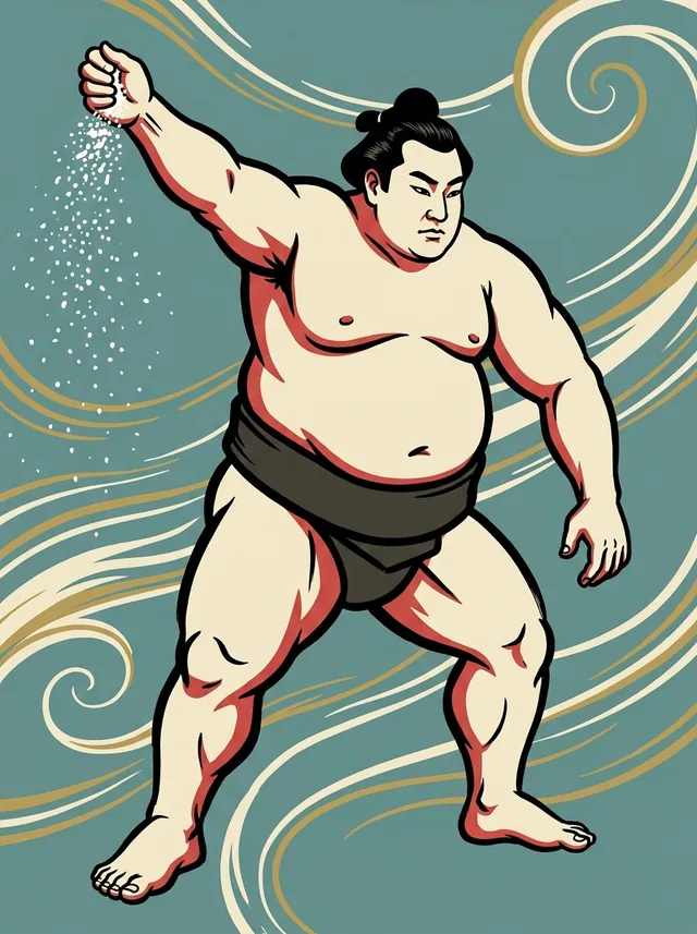AI-generated illustration of a representative sumo wrestler. Not a photograph or a likeness of Asanoumi Masakiyo.