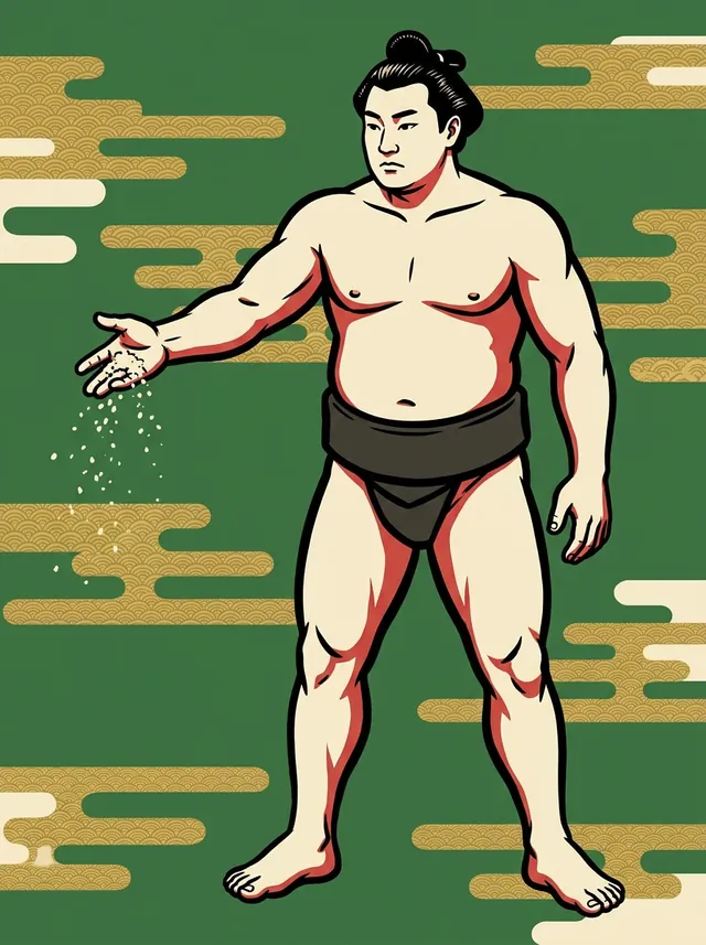 AI-generated illustration of a representative sumo wrestler. Not a photograph or a likeness of Byakuhoyama Ozo.
