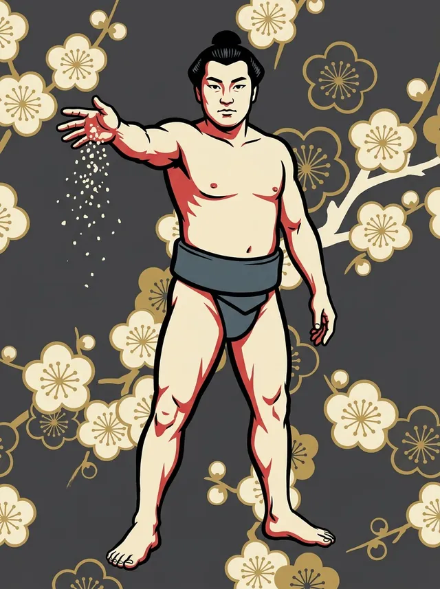 AI-generated illustration of a representative sumo wrestler. Not a photograph or a likeness of Toyonoumi Yoshimi.