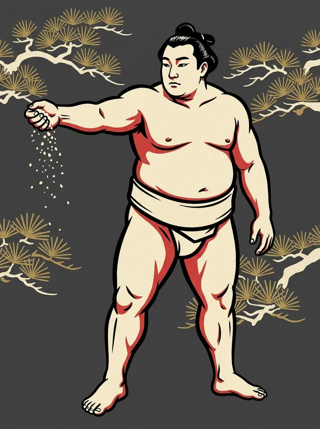 AI-generated illustration of a representative sumo wrestler. Not a photograph or a likeness of Datenosato Toshiya.