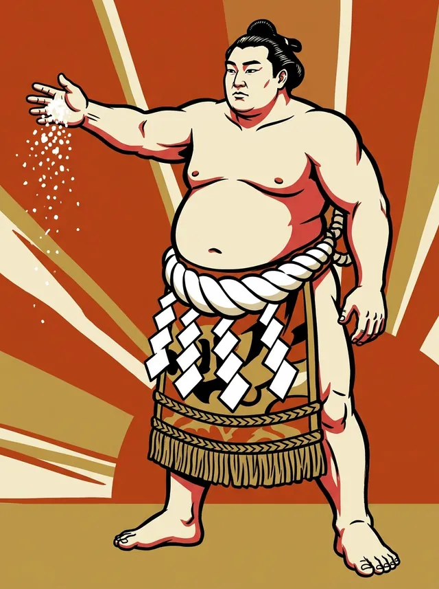 AI-generated illustration of a representative sumo wrestler