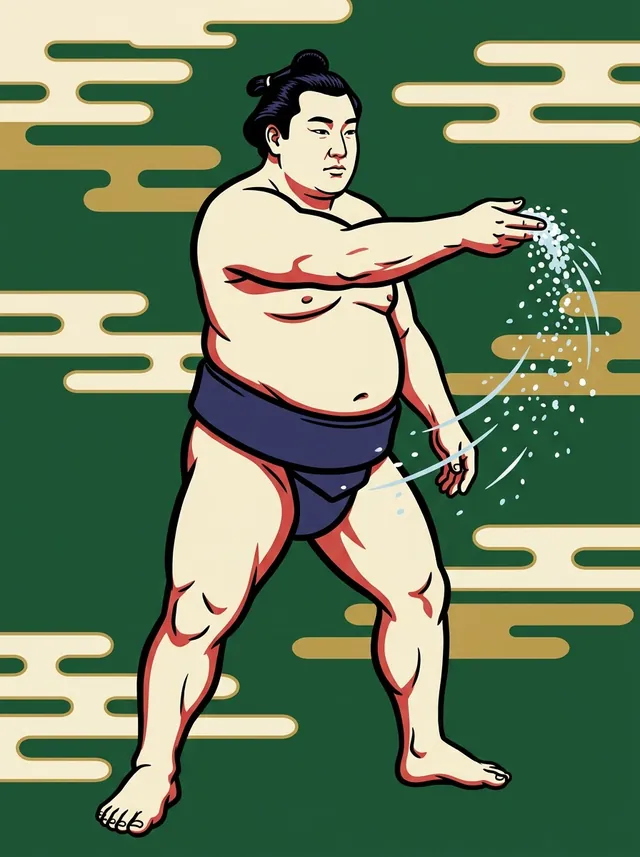 AI-generated illustration of a representative sumo wrestler. Not a photograph or a likeness of Musashibo Benkei.