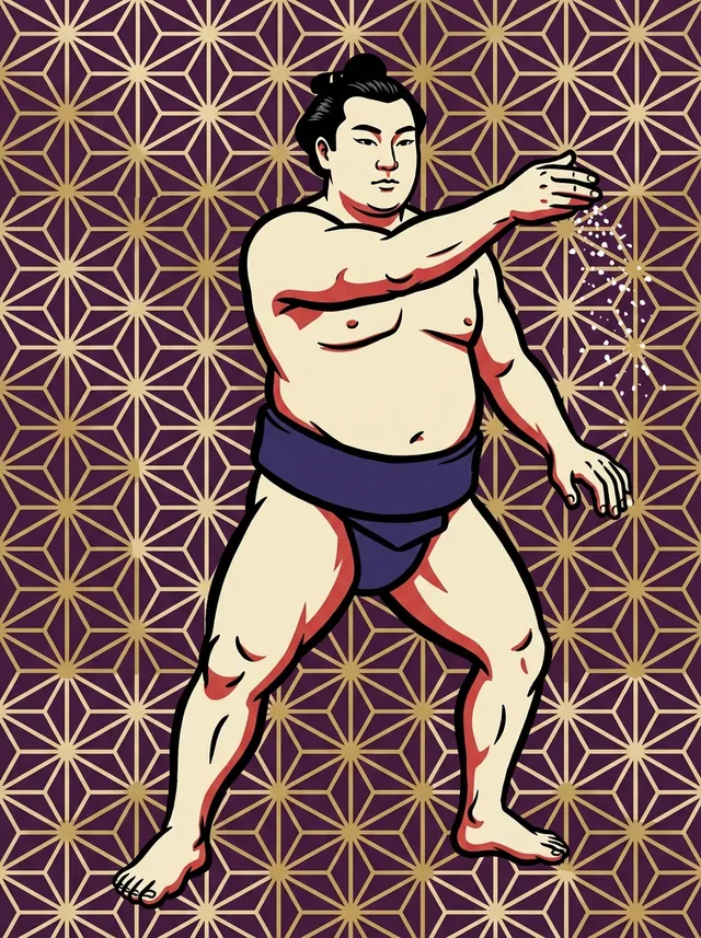 AI-generated illustration of a representative sumo wrestler. Not a photograph or a likeness of Isenohama Keitaro.