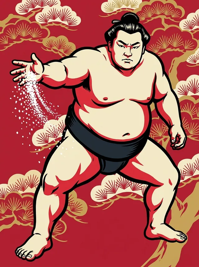 AI-generated illustration of a representative sumo wrestler. Not a photograph or a likeness of Toyonoshima Daiki.