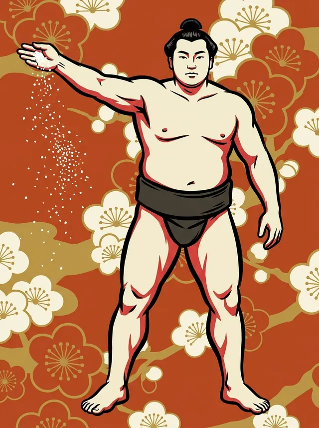 AI-generated illustration of a representative sumo wrestler. Not a photograph or a likeness of Tsunenoyama Katsumasa.