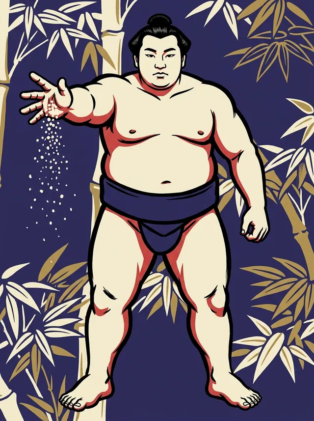 AI-generated illustration of a representative sumo wrestler. Not a photograph or a likeness of Otaka Masaki.