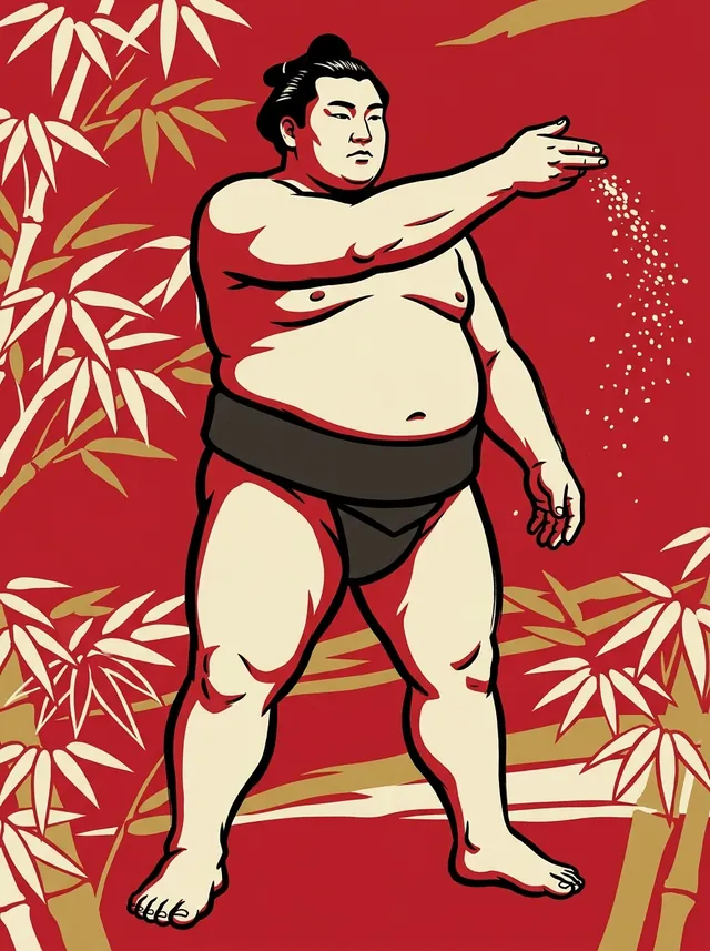 AI-generated illustration of a representative sumo wrestler. Not a photograph or a likeness of Tamanoshima Arata.
