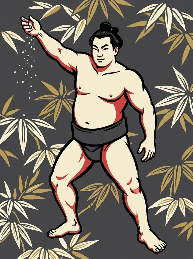 AI-generated illustration of a representative sumo wrestler. Not a photograph or a likeness of Inenomori Tsutomu.
