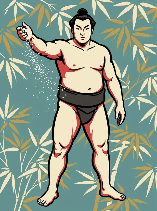 AI-generated illustration of a representative sumo wrestler. Not a photograph or a likeness of Yoshakayama Tsunenori.