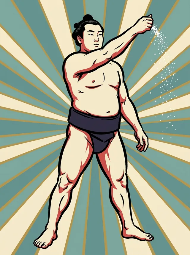 AI-generated illustration of a representative sumo wrestler. Not a photograph or a likeness of Osawa.