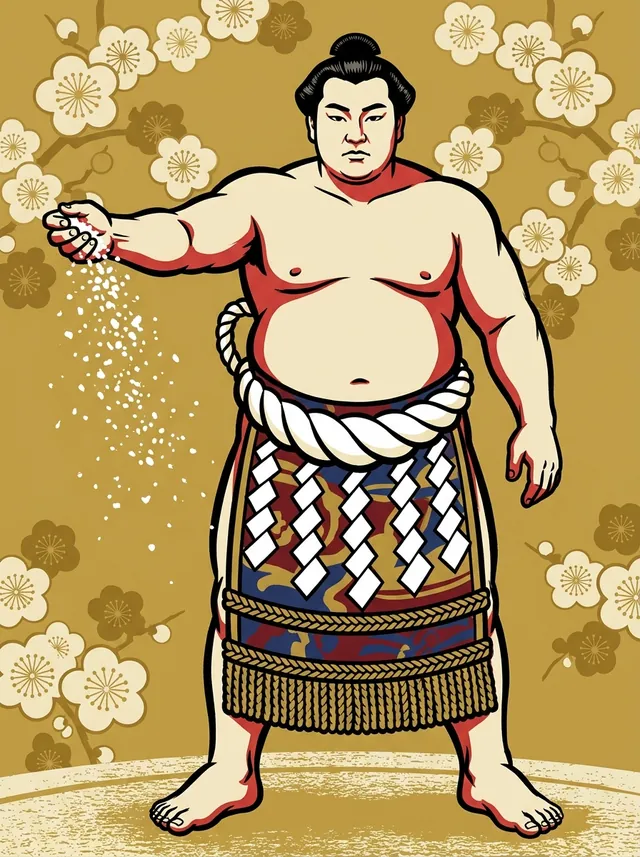AI-generated illustration of a representative sumo wrestler. Not a photograph or a likeness of Kitanofuji Katsuaki.