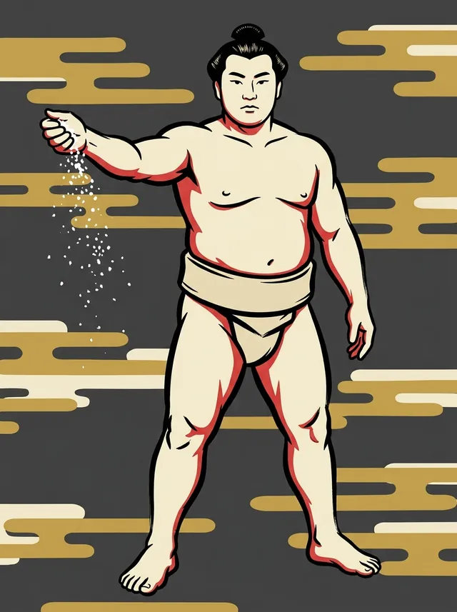 AI-generated illustration of a representative sumo wrestler. Not a photograph or a likeness of Mutsuarashi Yukio.