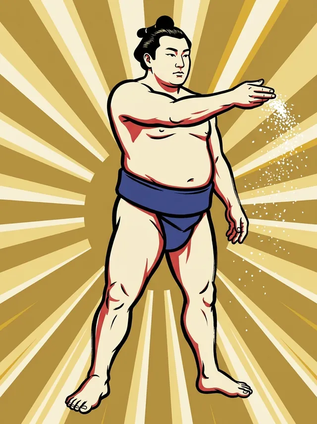 AI-generated illustration of a representative sumo wrestler. Not a photograph or a likeness of Washuyama Yoshikazu.
