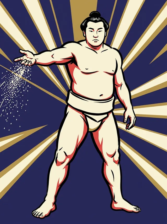 AI-generated illustration of a representative sumo wrestler. Not a photograph or a likeness of Toyonohana Mitsuyoshi.