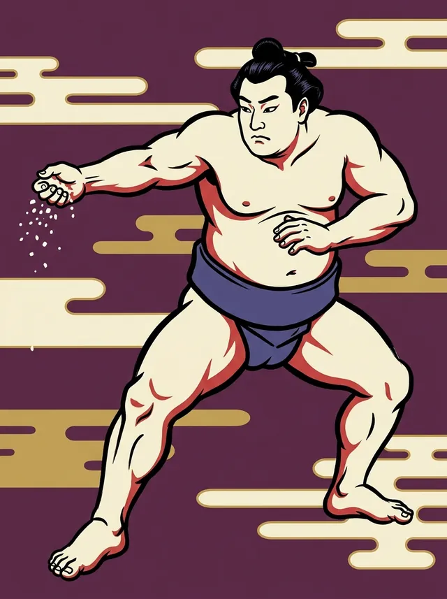 AI-generated illustration of a representative sumo wrestler. Not a photograph or a likeness of Akenoumi Shogoro.