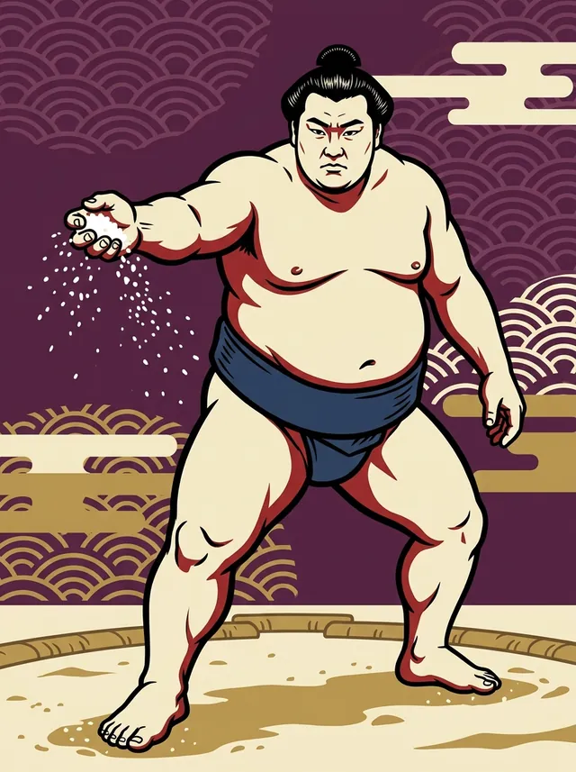 AI-generated illustration of a representative sumo wrestler. Not a photograph or a likeness of Takuetsuyama Goro.
