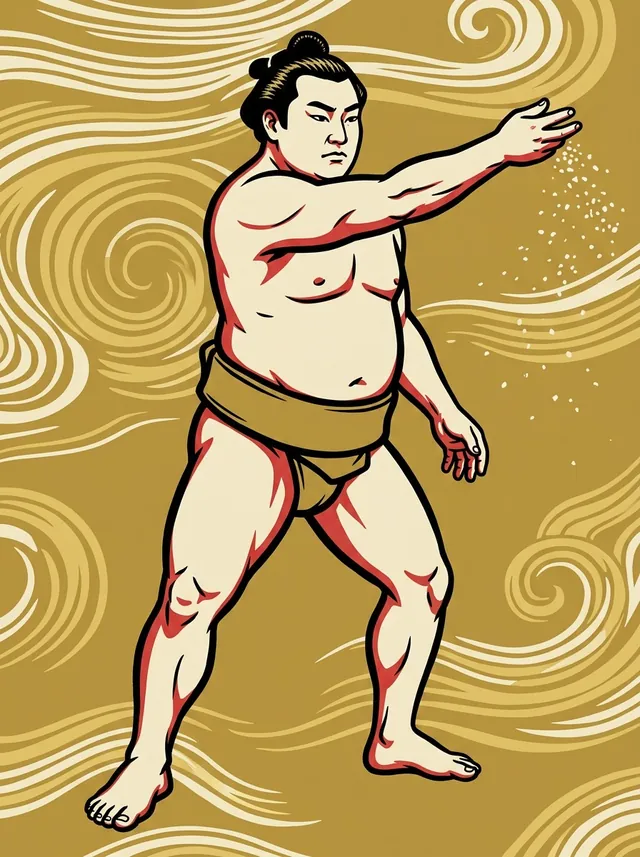 AI-generated illustration of a representative sumo wrestler. Not a photograph or a likeness of Otakayama Juro.
