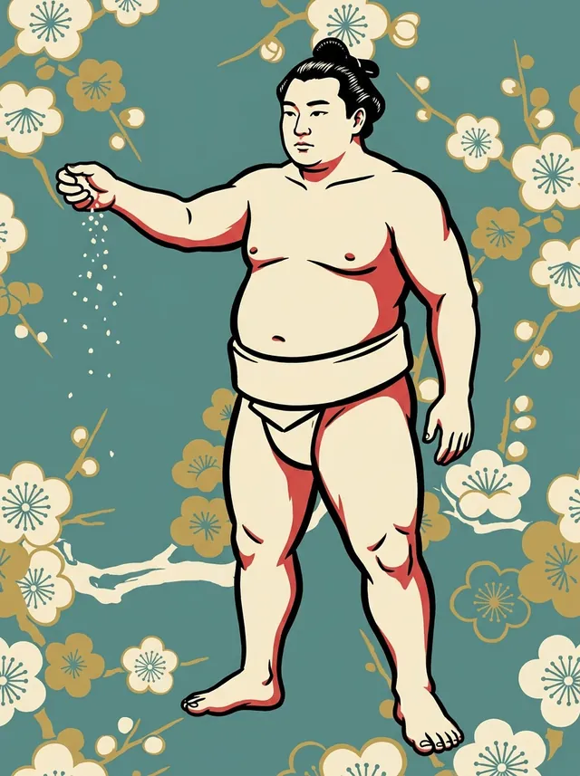 AI-generated illustration of a representative sumo wrestler. Not a photograph or a likeness of Wakashio.