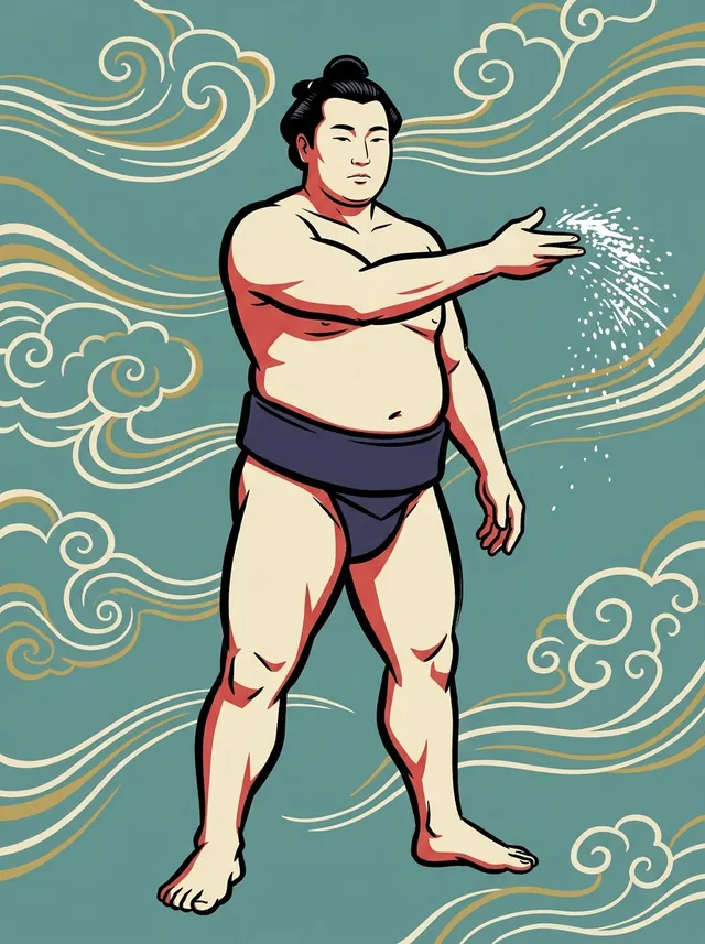 AI-generated illustration of a representative sumo wrestler. Not a photograph or a likeness of Watenko.